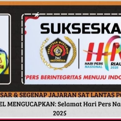 Segenap Jajaran Sat Lantas Polres Lahat Polda Sumsel Mengucapkan: Selamat Hari Pers Nasional Tahun 2025, Semoga Insan Pers Semakin Jaya