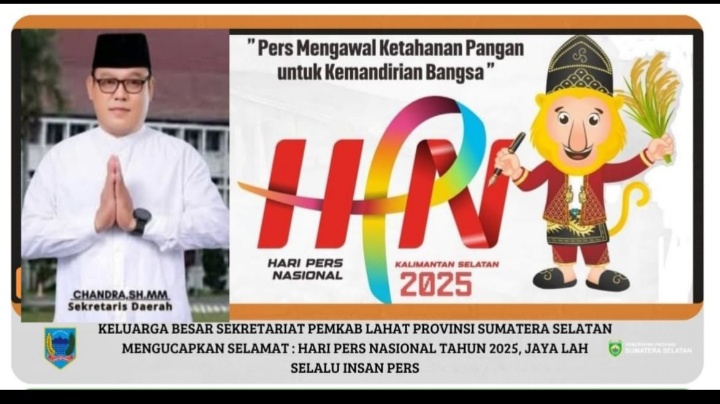 Keluarga Besar Pemkab Lahat Mengucapkan Selamat : Hari Pers Nasional Tahun 2025
