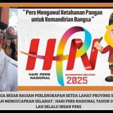 Keluarga Besar Bagian Perlengkapan Kab. Lahat Propinsi Sumatera Selatan: Mengucapkan Selamat Hari Pers Nasional Tahun 2025