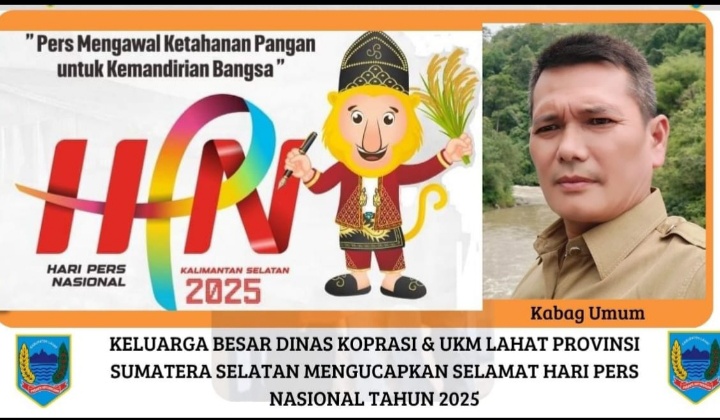 Keluarga Dinas Koprasi & UKM Kab. Lahat Propinsi Sumatera Selatan: Mengucapkan Selamat Hari Pers Nasional Tahun 2025