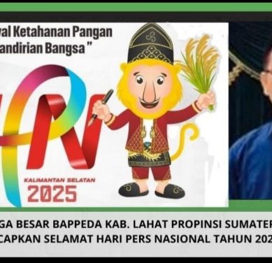Keluarga BAPPEDA Kab. Lahat Propinsi Sumatera Selatan: Mengucapkan Selamat Hari Pers Nasional Tahun 2025