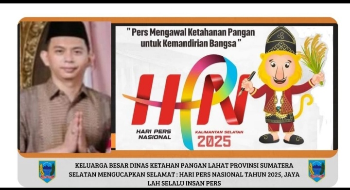 Keluarga Dinas Ketahanan Pangan Kab. Lahat Propinsi Sumatera Selatan: Mengucapkan Selamat Hari Pers Nasional Tahun 2025