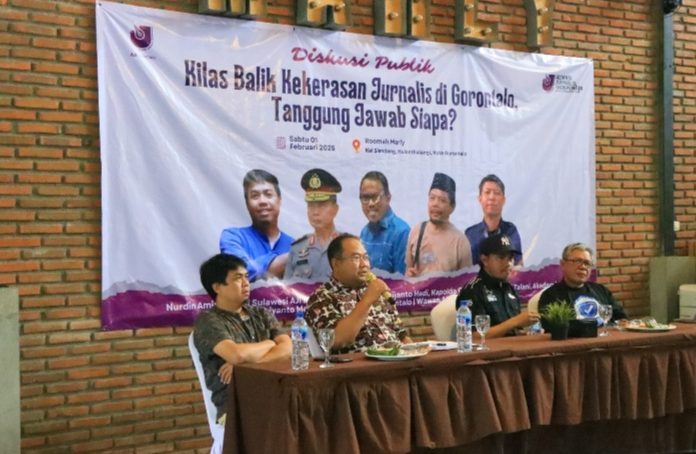 Bahas Kekerasan Terhadap Jurnalis, Dirreskrimum Polda Gorontalo Hadiri Diskusi Publik AJI