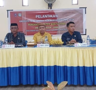 Desa Soginti Gelar Pelantikan Anggota BPD Pengganti Antar Waktu