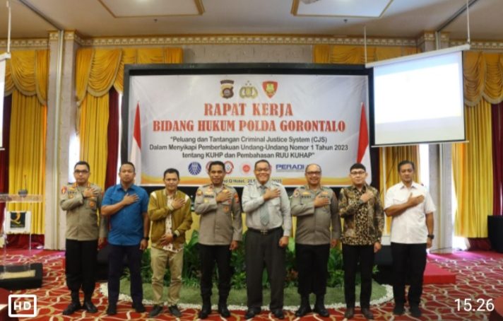 Wakapolda Gorontalo Hadiri Seminar CJS Dalam menyikapi Pemberlakuan UU Nomor 1 Tahun 2023
