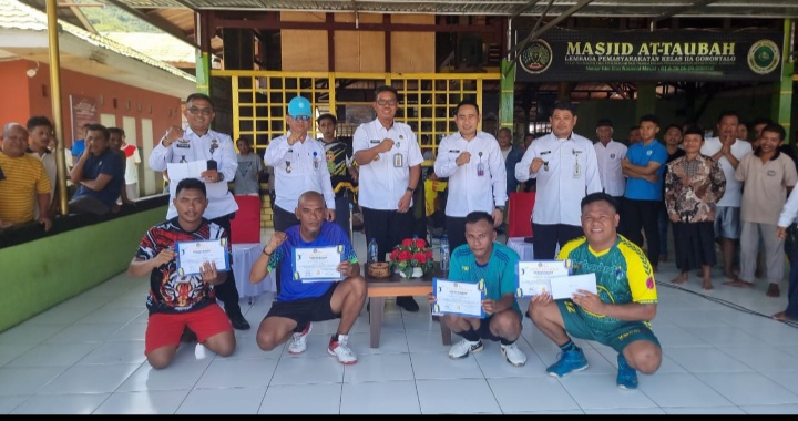 Apresiasi Semangat Sportivitas,  Pekan Olahraga Antar Narapidana Resmi Ditutup Kalapas Gorontalo
