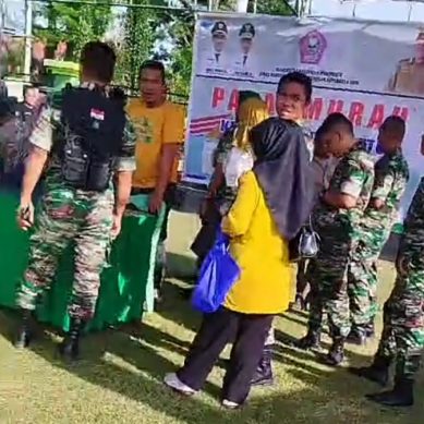 Gerakan Pasar Murah Di Lapangan Makodim 1313 Pohuwato Bantu Warga Hadapi Ramadhan