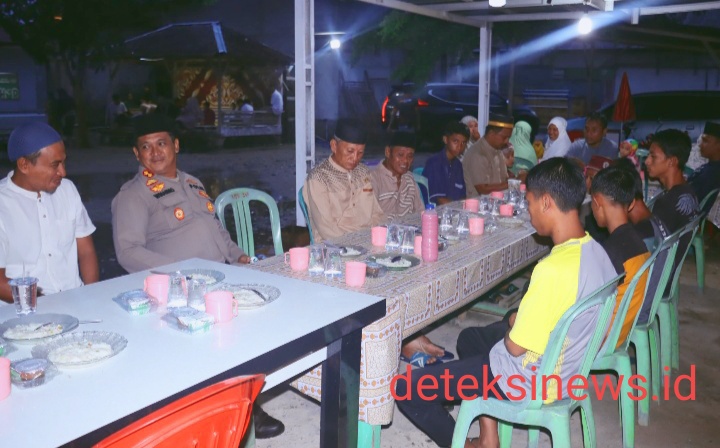 Kapolres Pohuwato Buka Puasa Bersama Anak Yatim Dan Masyarakat Di Mesjid Kapal Munzalan