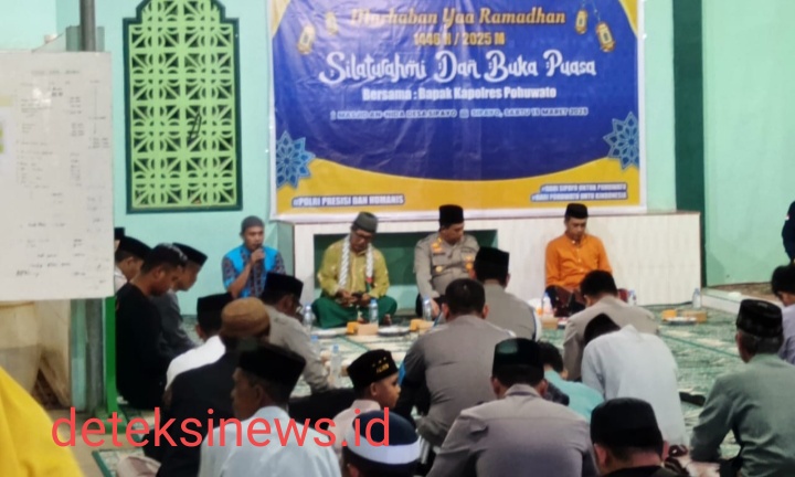 Kapolres Pohuwato  Buka Puasa Bersama Masyarakat Desa Sipayo Kecamatan Paguat