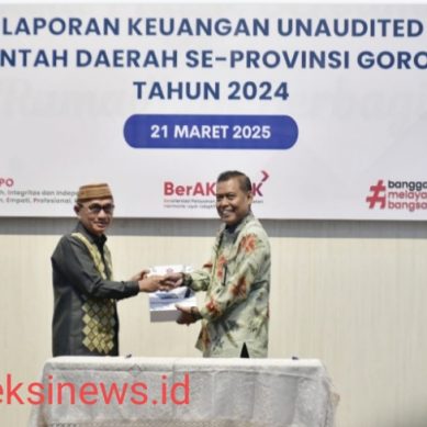 Bupati Saipul A. Mbuinga Menyerahkan LKPD T.A 2024 ke BPK Perwakilan Provinsi Gorontalo