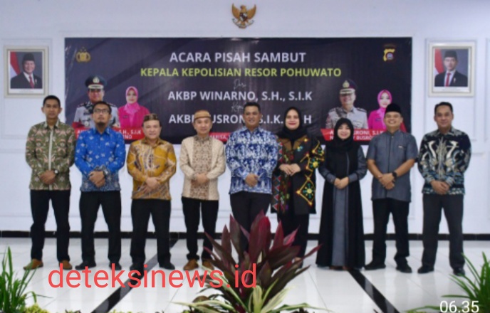 Pisah Sambut Kapolres Pohuwato, Bupati Saipul Mbuinga Apresiasi Kinerja AKBP Winarno