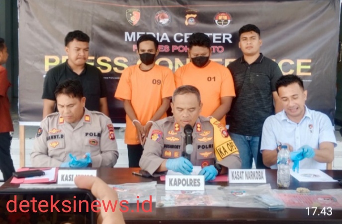 Polres Pohuwato Berhasil Amankan 2 Pelaku Pengedar Narkoba
