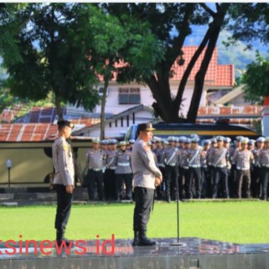 Apel Gabungan, Kapolda Gorontalo Apresiasi Personel Dalam Pengamanan Hari Raya Idul Fitri