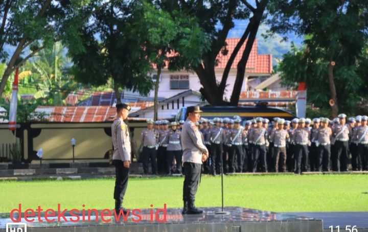 Apel Gabungan, Kapolda Gorontalo Apresiasi Personel Dalam Pengamanan Hari Raya Idul Fitri