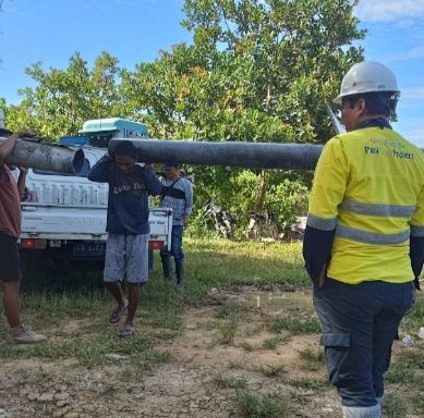 PGP Bantu Perbaiki  Pipa Milik Perumda Tirta Moolango Yang Rusak