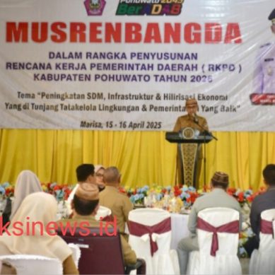 Di Hadiri Wabup Iwan Adam, Bupati Saipul Mbuinga Buka Musrenbangda Pohuwato