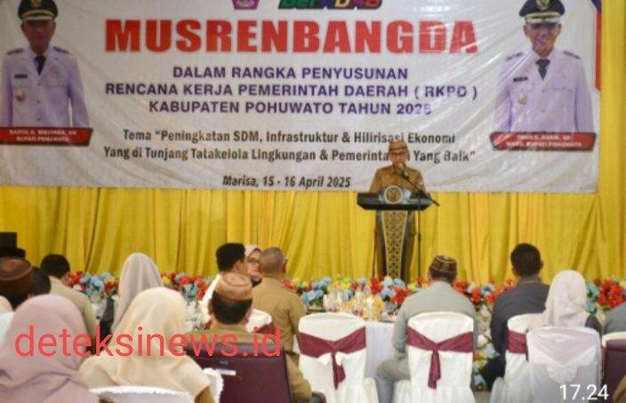 Di Hadiri Wabup Iwan Adam, Bupati Saipul Mbuinga Buka Musrenbangda Pohuwato
