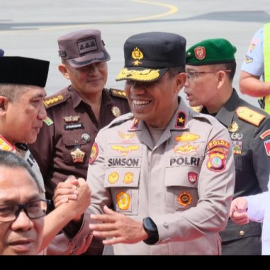 Wakapolda Gorontalo Hadiri Penjemputan Menteri Kelautan dan Perikanan di Bandara Djalaluddin