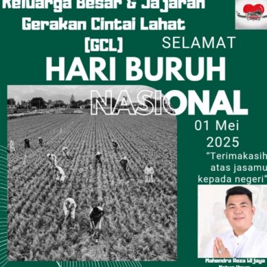 Ketua Umum GCL Mahendra Reza Wijaya Mengucapkan Selamat Memperingati Hari Buruh Nasional Tahun 2025