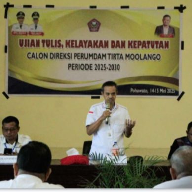 Sekda Pohuwato Iskandar Datau, Resmi Membuka UKK Calon Direksi  Perumdam Tirta Moolango
