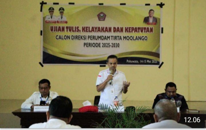 Sekda Pohuwato Iskandar Datau, Resmi Membuka UKK Calon Direksi  Perumdam Tirta Moolango