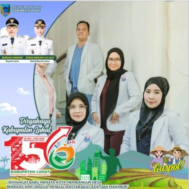 Keluarga Besar Rsia Adelia Graha Medika Kab. Lahat Provisi Sumsel Mengucapkan : Dirgahayu Bumi Seganti Setungguan Ke- 156 Tahun 2025, Semoga Semakin Jaya & Terdepan