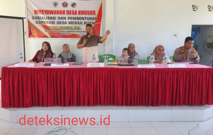 Hari Ini Pembentukan Koperasi Merah Putih Desa Buntulia Jaya Kecamatan Duhiadaa