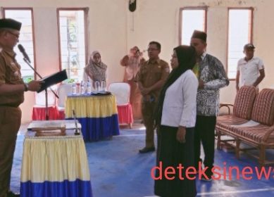 Mewakili Bupati Pohuwato, Camat Paguat Lantik PAW BPD Desa Soginti