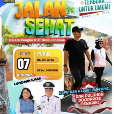86 Tahun Usia Londoun, Pemdes Gelar Kegiatan Jalan Sehat