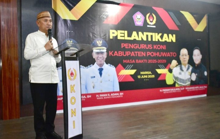 Pengurus KONI Pohuwato Di Lantik, Ini Harapan Bupati Saipul Mbuinga