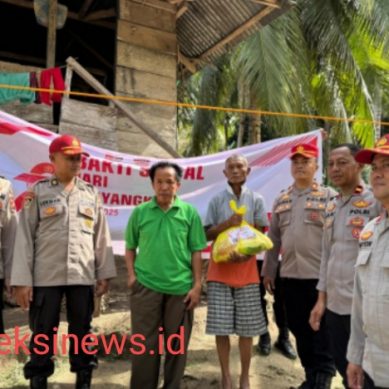 Peringati Hari Bhayangkara, SPN Polda Gorontalo Tebar  Bakti Sosial di Kecamatan Tabongo