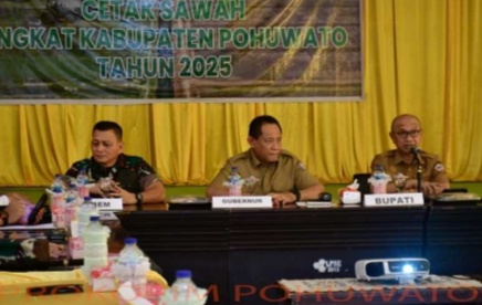Bersama Gubernur Gorontalo, Bupati Pohuwato Gelar Rakor Cetak Sawah Tingkat Kabupaten
