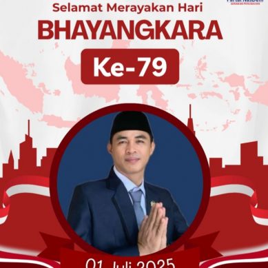 Anggota DPRD Kab. Lahat Provinsi Sumatera Selatan dari Partai Nasdem Indi Periadi Mengucapkan : Dirgahayu Bhayangkara Ke- 79 Tahun 2025