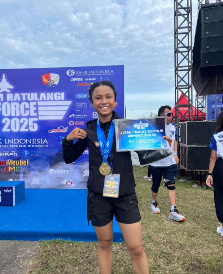 Bripda Navesha Hiola Raih Juara 1 Kategori TNI/Polri Putri di Air Force ...