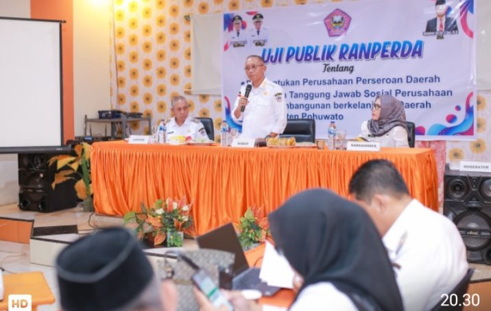 Buka Kegiatan Uji Publik  Dua Ranperda Strategis, Ini Harapan Wabup Pohuwato