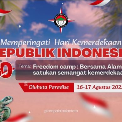 Mapala Belantara Peringati HUT Proklamasi Kemerdekaan RI Di Pantai Oluhuta Secara Spesial