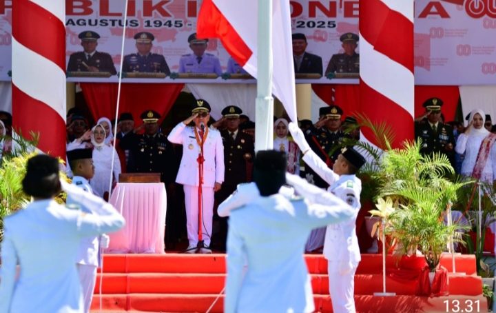HUT Proklamasi RI Ke 80, Bupati Pohuwato Saipul Mbuinga Inspektur Upacara