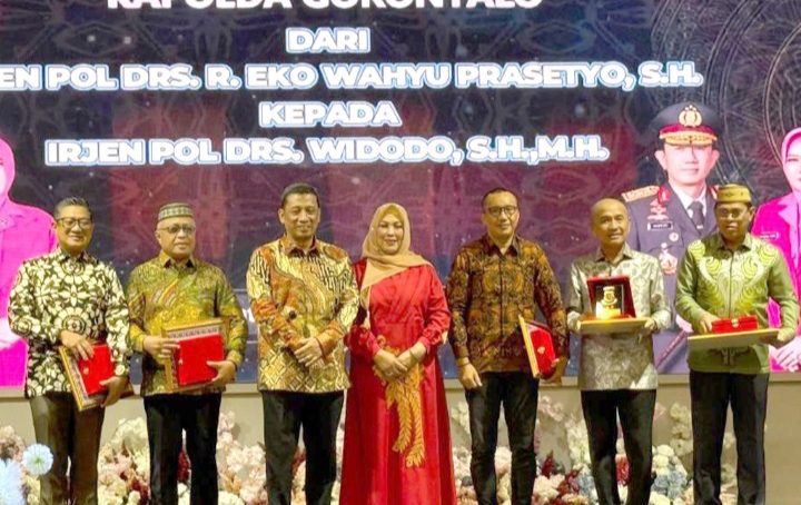 Acara Kenal Pamit Kapolda Gorontalo, Hadir Bupati Pohuwato Saipul Mbuinga