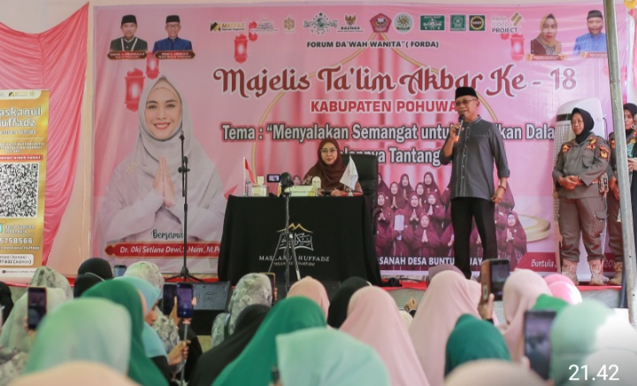 Dari Majelis Taklim Akbar Pohuwato, Ini Pesan Wabup Iwan Adam