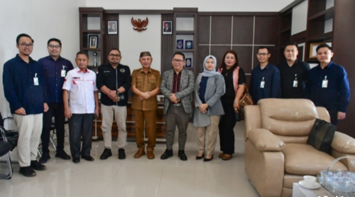 BPJS Ketenagakerjaan Gorontalo Sambangi Pemkab Pohuwato, Bupati Saipul Mbuinga Sambut Baik
