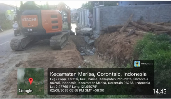 Pembangunan Konstruksi Drainase Desa Teratai Berjalan Normal Dan Tak Ada Masalah