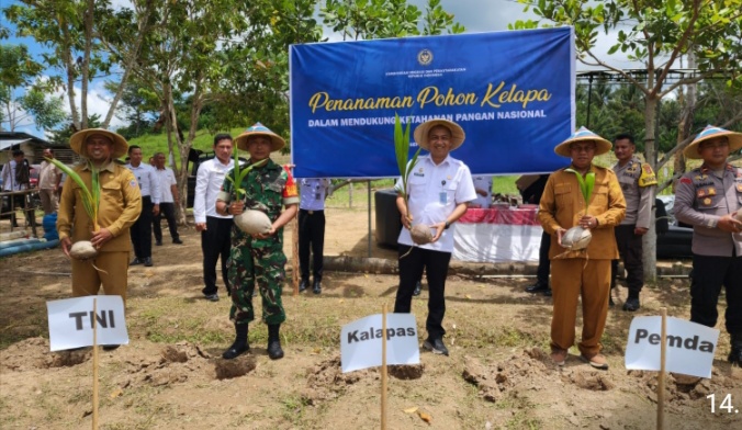 Lapas Pohuwato Gelar Penanaman Pohon Kelapa,  Dukung Ketahanan Pangan Nasional,