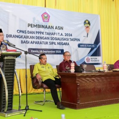 Wakil Bupati Pohuwato, Iwan S. Adam, Membuka Kegiatan Pembinaan CPNS dan PPPK Tahap I