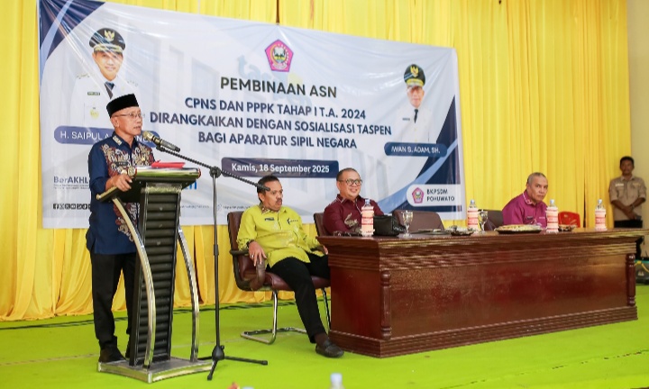 Wakil Bupati Pohuwato, Iwan S. Adam, Membuka Kegiatan Pembinaan CPNS dan PPPK Tahap I