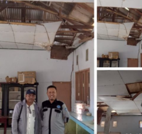 Atap Bocor, Plafon Retak: Laboratorium SMA 1 Biluhu Menunggu Roboh