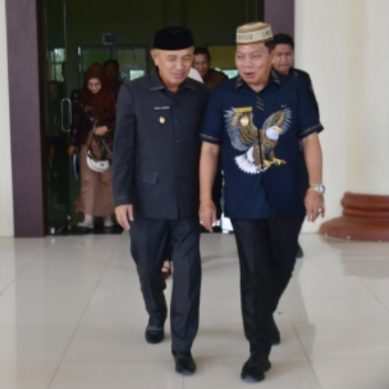 Sambangi Pohuwato, Wabup Bonebol Di Sambut Bupati Saipul Mbuinga Dan Wabup Iwan Adam