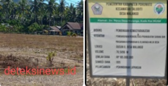 Dibandrol 185 Juta, Kegiatan Penimbunan Lapangan Desa Malango Di Soroti