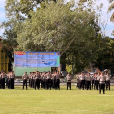 Apel Gelar Pasukan Polda Gorontalo: Siap Amankan Kegiatan Peran Saka Nasional 2025