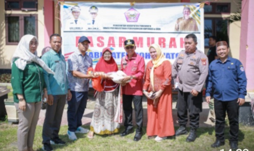 Di Hadiri Wabup Iwan Adam, Pemkab Pohuwato Gelar Pasar Murah Di Wanggarasi