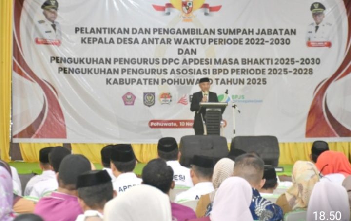 Bupati Pohuwato Saipul Mbuinga Lantik 3 Kades PAW